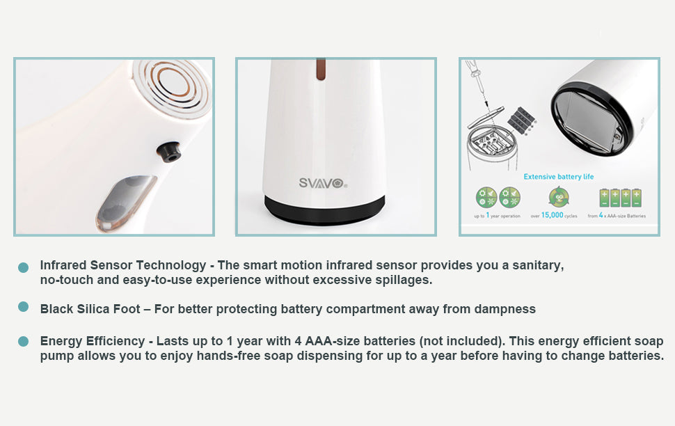 V-476 Non-Contact Automatic Soap Dispenser Hand Sanitizer Infrared Sensing Automatic Liquid Foam Dispenser