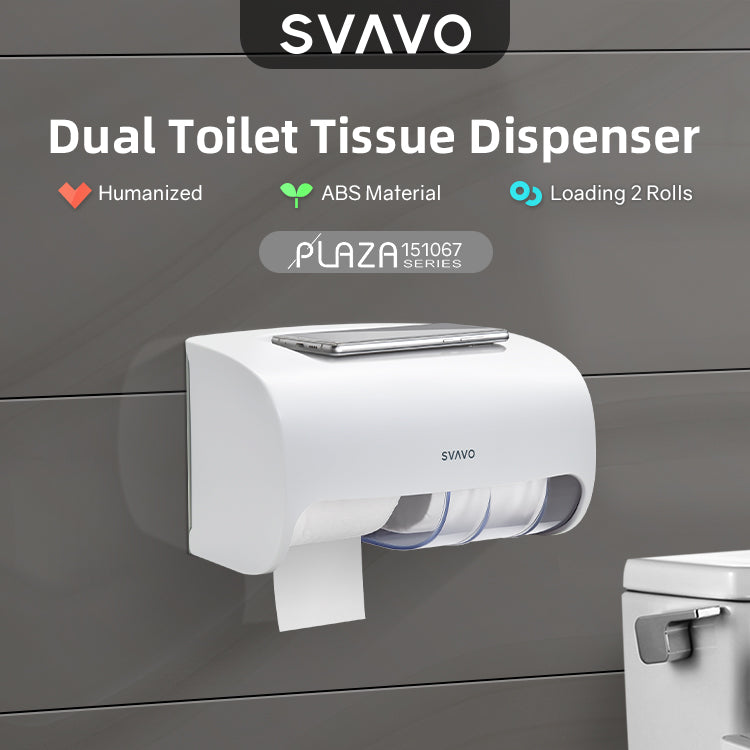 PL-151067 Bathroom toilet paper towel holder without punching large capacity wall-mounted paper towel box holder double roll paper towel holder