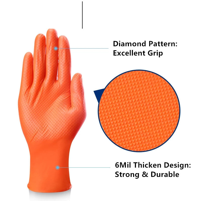 6 Mil Heavy Duty Automotive Industry Micro Touch Mechanical Nitrile Work Safety Gloves