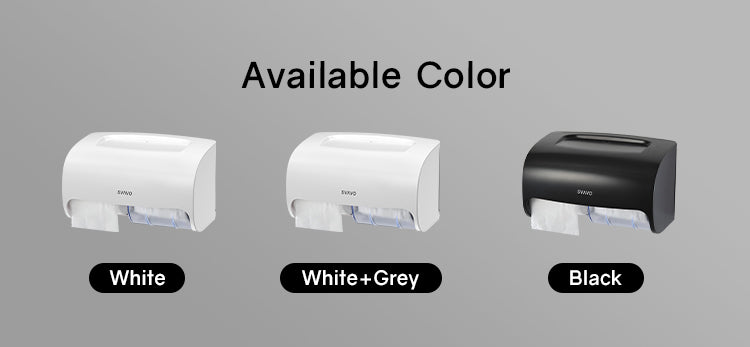 PL-151067 Bathroom toilet paper towel holder without punching large capacity wall-mounted paper towel box holder double roll paper towel holder