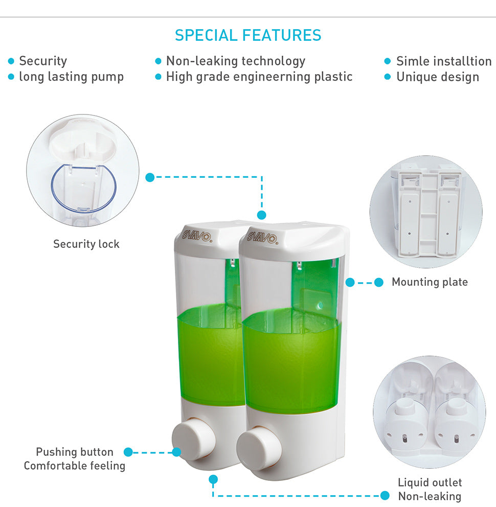 V--9121 Hotel bathroom wall-mounted hand pump manual soap dispenser