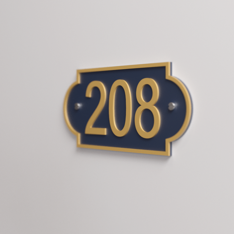 Customized stainless steel metal address door plate outdoor door plate