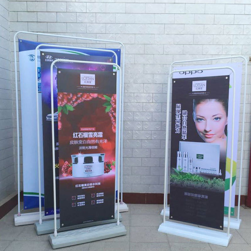 Door type poster stand water-filled base