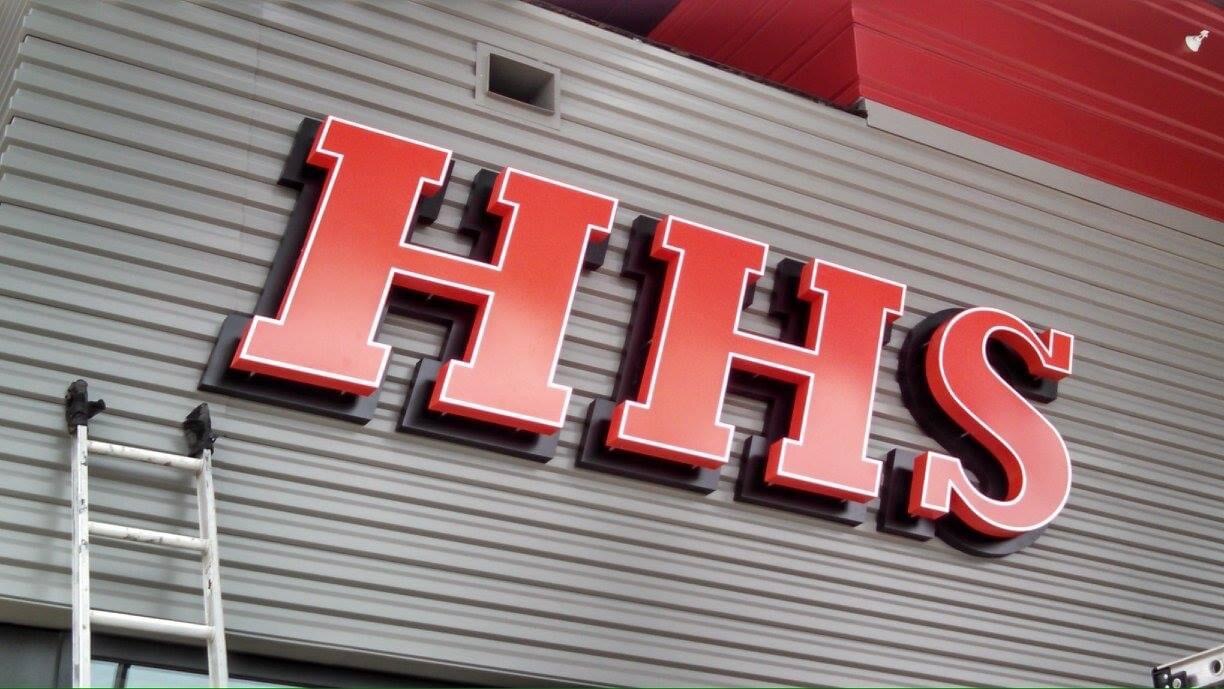 定制防水 3D 亞克力面 LED 字母商店廣告標牌