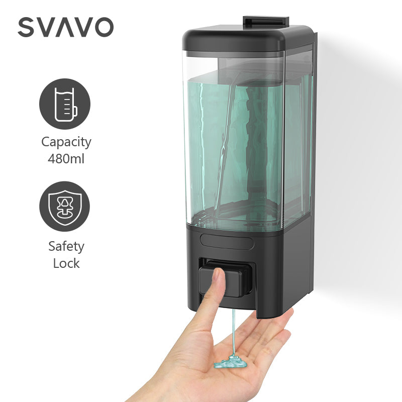 V-8101 500ml Manual Liquid Gel Soap Shower Shampoo Hand Sanitizer Dispenser