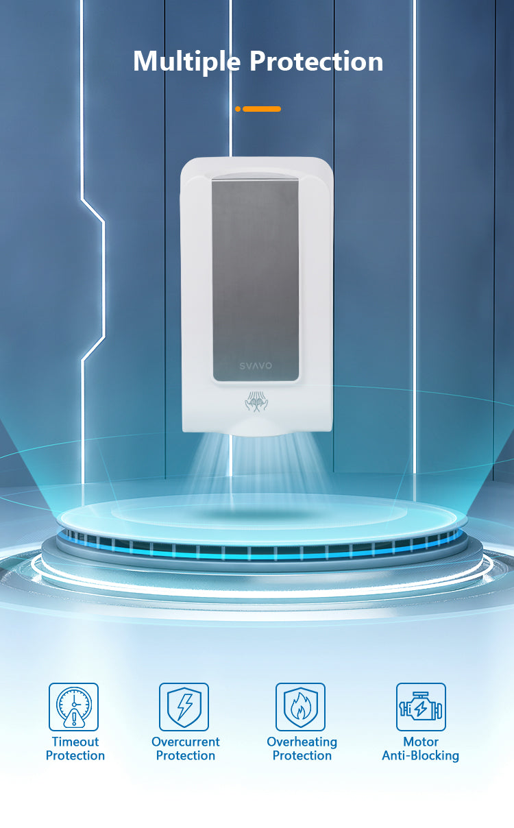 VX285 Electric Hands-Free Hand Dryer for Hotels and Homes