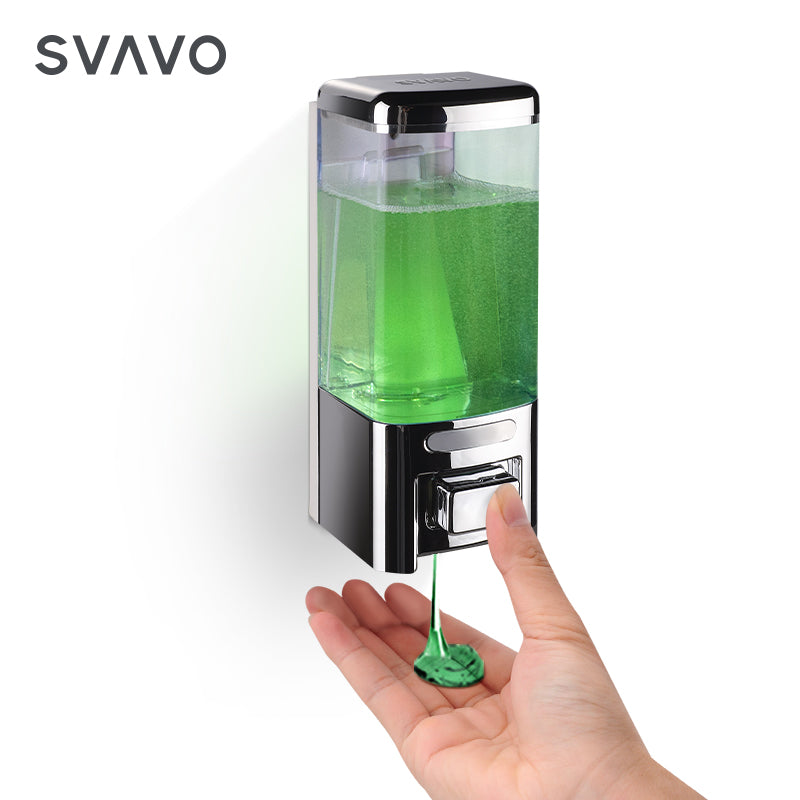 V-8101 500ml Manual Liquid Gel Soap Shower Shampoo Hand Sanitizer Dispenser