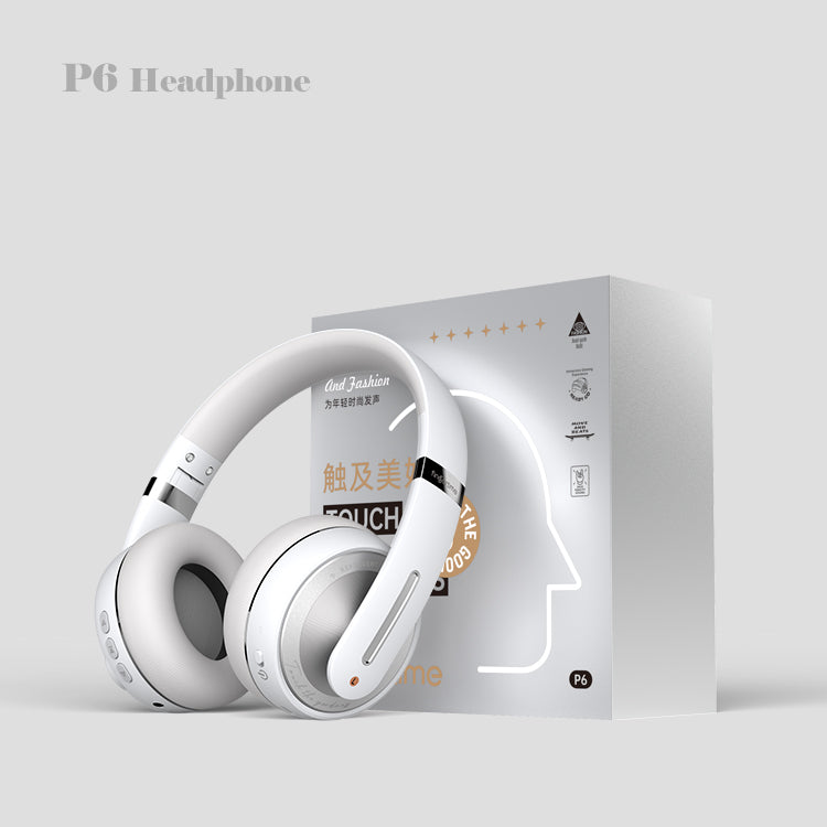 Heavy bass business music wired headphones P6 head-mounted wireless Bluetooth 5.0 headphones