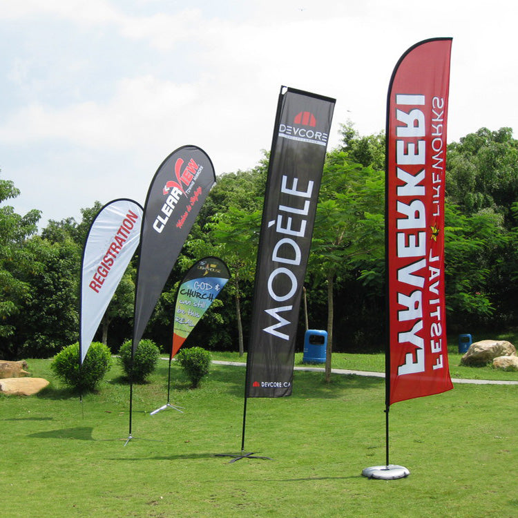 Outdoor advertising exhibition event beach feather flag banner