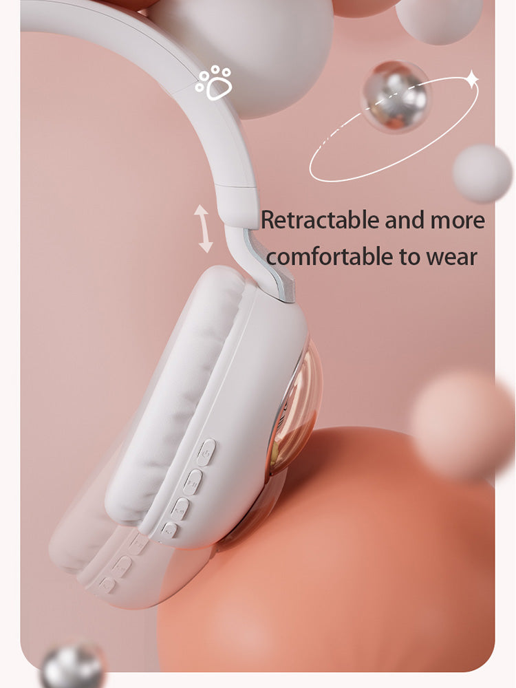 Cute cartoon luminous pet head-mounted Bluetooth headset B4 wireless Bluetooth headset