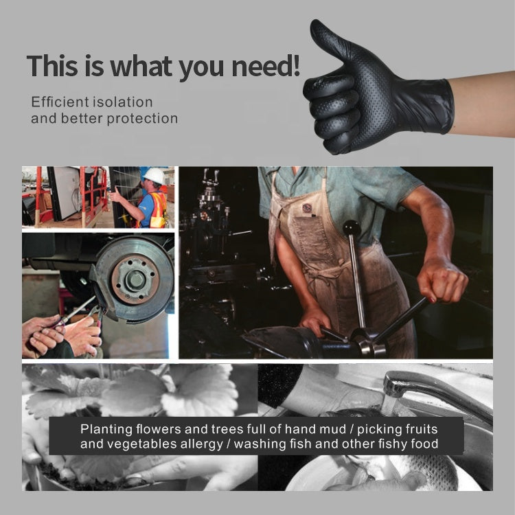 6 Mil Heavy Duty Automotive Industry Micro Touch Mechanical Nitrile Work Safety Gloves