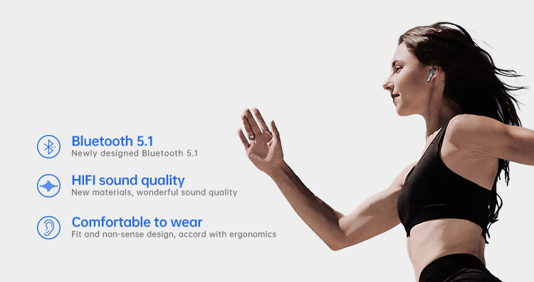 Waterproof TWS Earbuds Touch Control Sports Wireless In-Ear Headphones