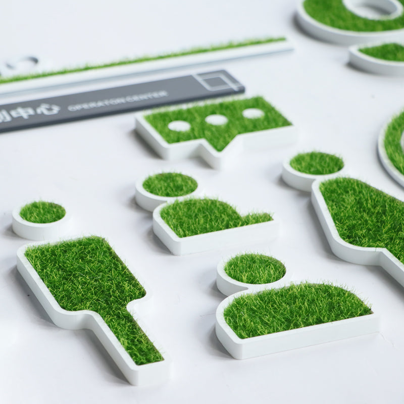 Customized acrylic green plant signs