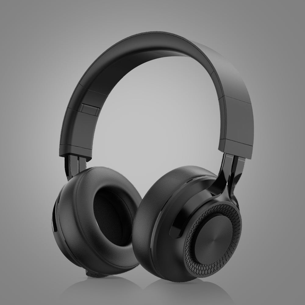 Professional DJ Studio Foldable Wireless Black Headphones