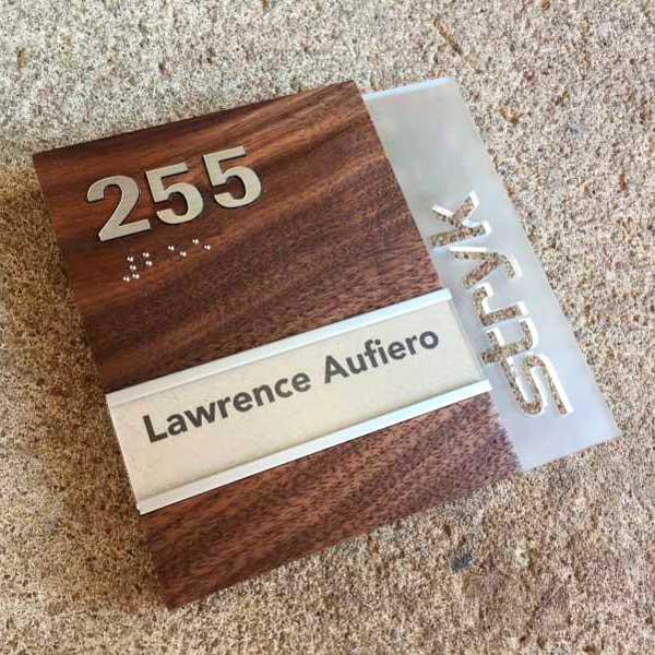 Customized office wooden door nameplate