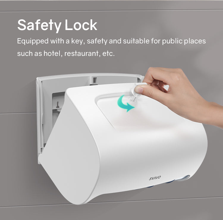 PL-151067 Bathroom toilet paper towel holder without punching large capacity wall-mounted paper towel box holder double roll paper towel holder