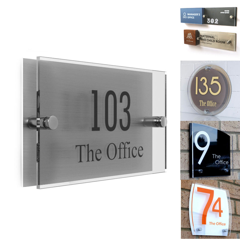 Professionally designed office door signs