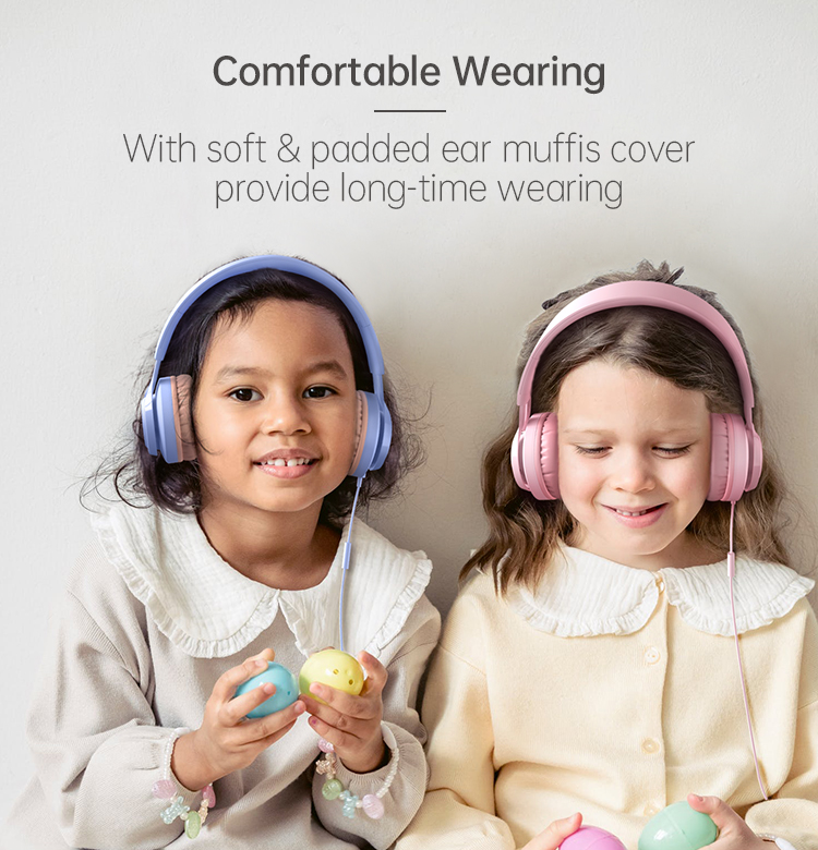 Children's Portable Wi-Fi Controlled Cute Online Class Earphones with Microphone EP06 Headphones