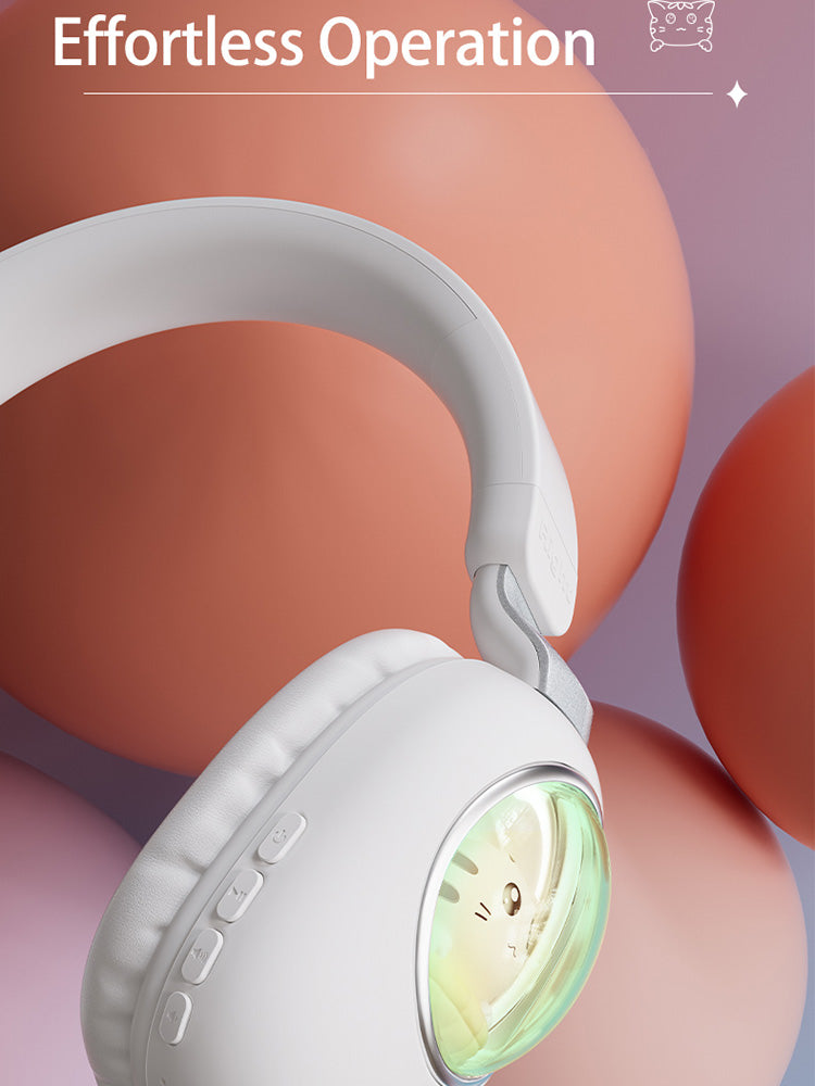 Cute cartoon luminous pet head-mounted Bluetooth headset B4 wireless Bluetooth headset