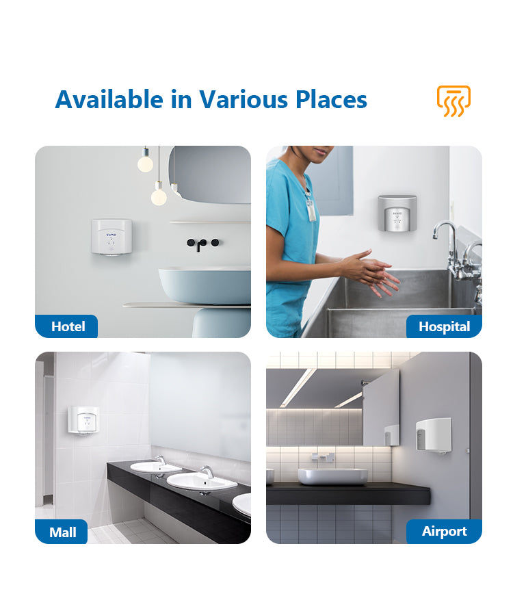 V-182 Commercial bathroom hand dryer wall-mounted electric automatic non-contact induction hand dryer