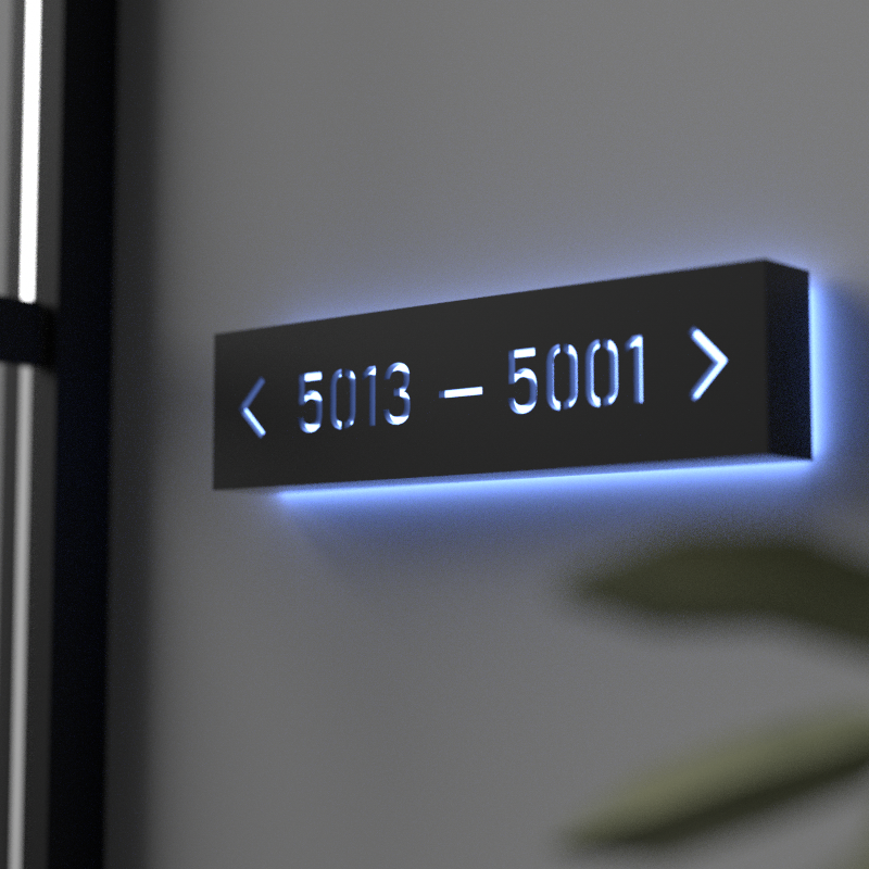 Custom polished office door sign