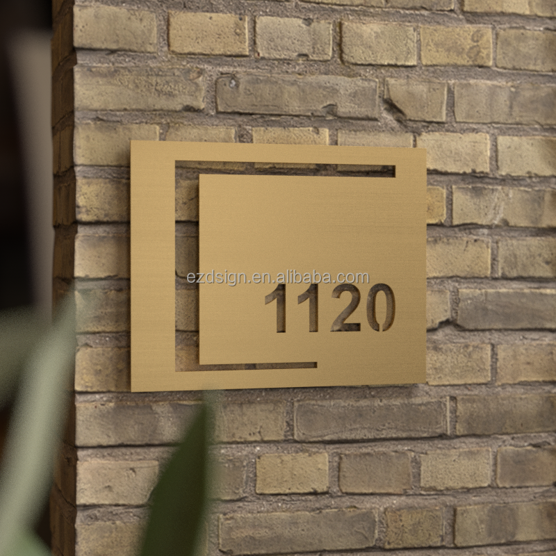 Customized stainless steel metal address door plate outdoor door plate