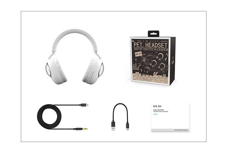 Cute cartoon luminous pet head-mounted Bluetooth headset B4 wireless Bluetooth headset