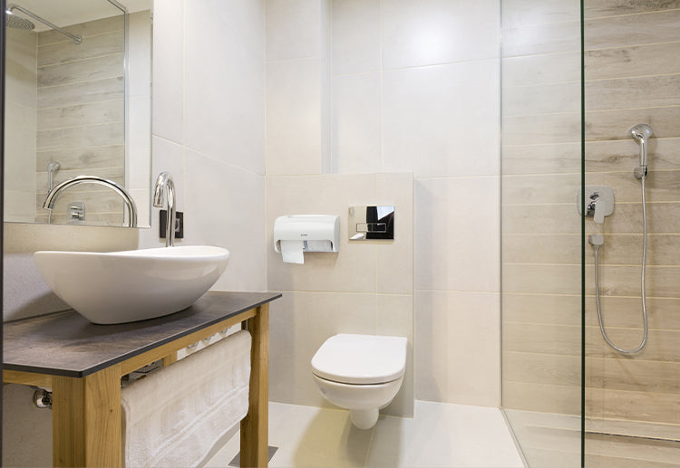 PL-151067 Bathroom toilet paper towel holder without punching large capacity wall-mounted paper towel box holder double roll paper towel holder