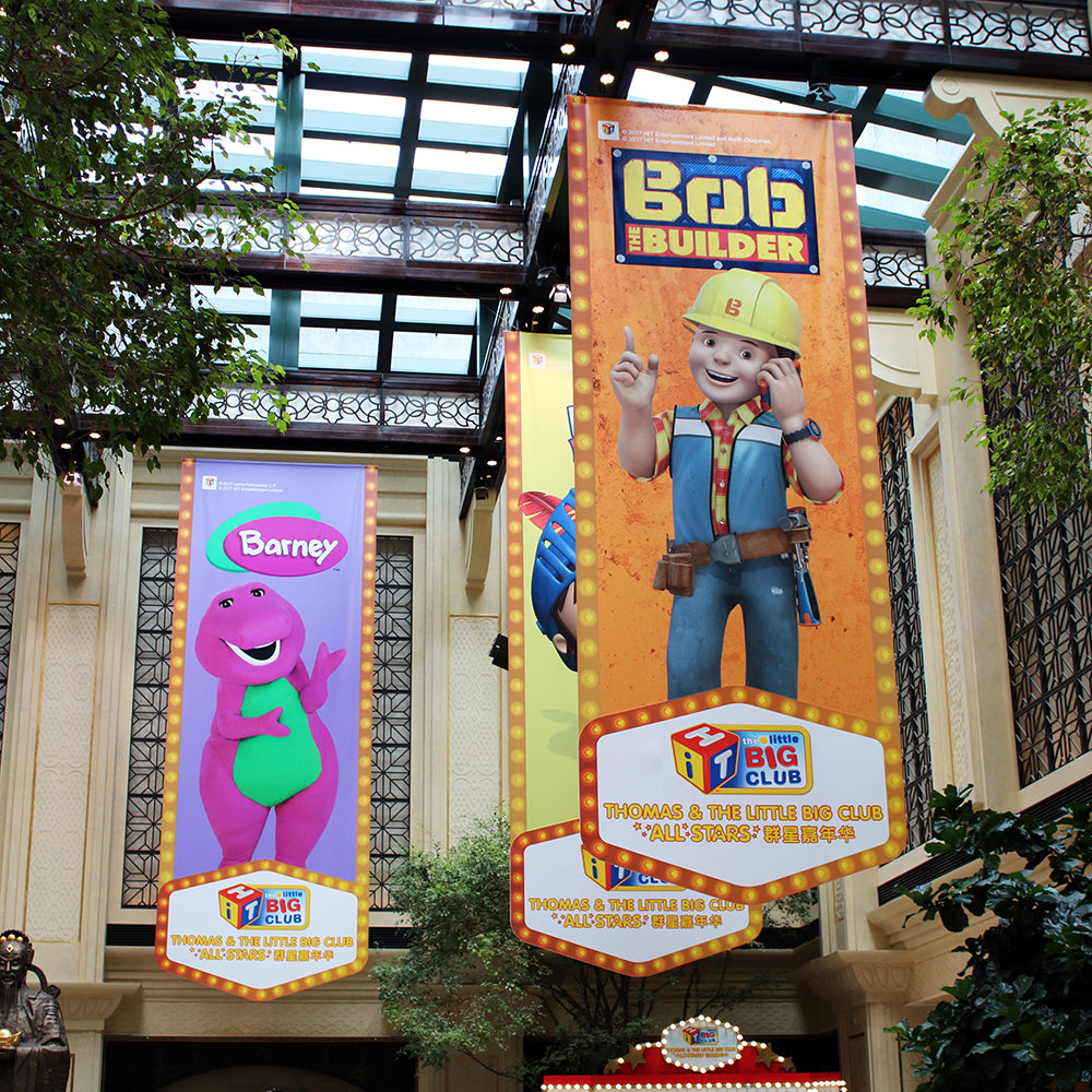 Custom ceiling hanging rolling banner double sided printing advertising hanging banner