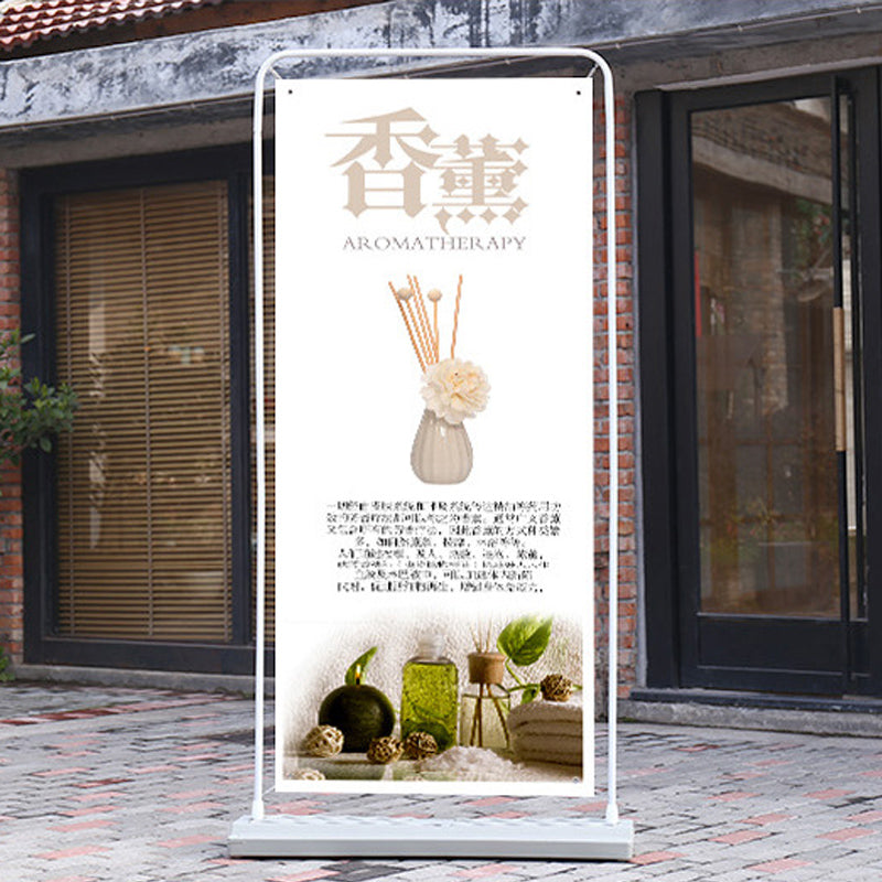 Door type poster stand water-filled base