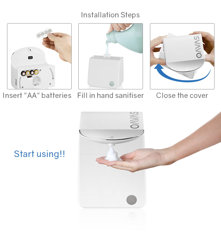 OS-0480 Customized LOGO high quality home hotel office building foam/spray automatic soap dispenser