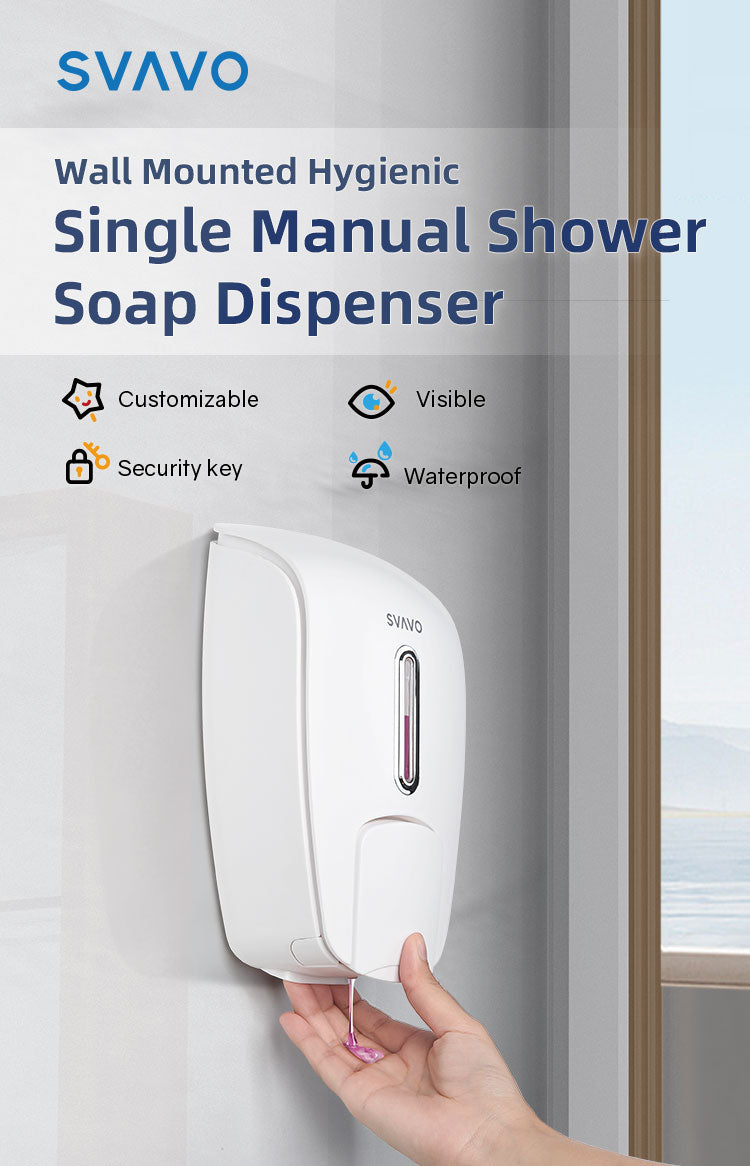 PL-151051 Commercial Wall Mounted Refillable Hand Sanitizer Foam Manual Soap Dispenser