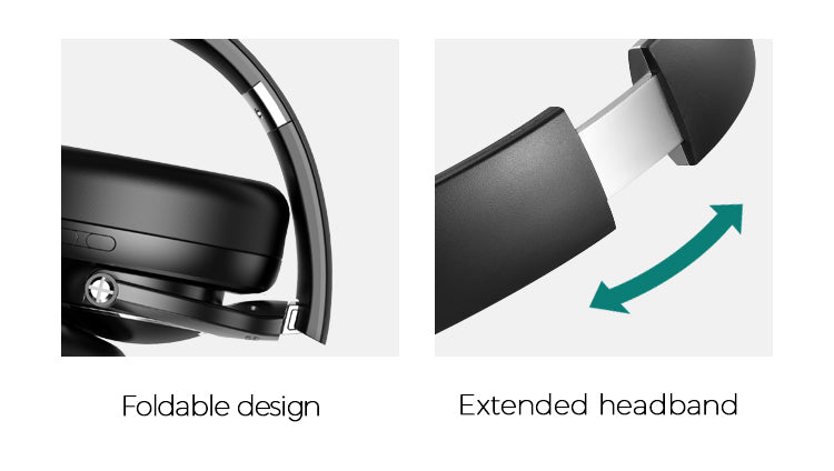 Head-mounted Stereo ANC Active Noise Cancellation Wireless Bluetooth 5.0 Headphones