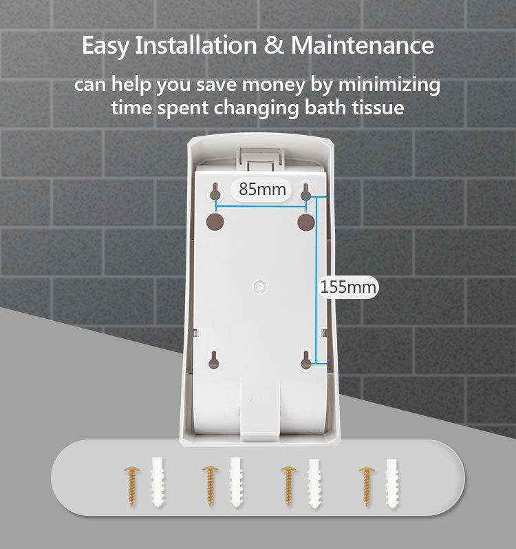 PL-151068 Wall-mounted ABS plastic waterproof double roll paper towel dispenser