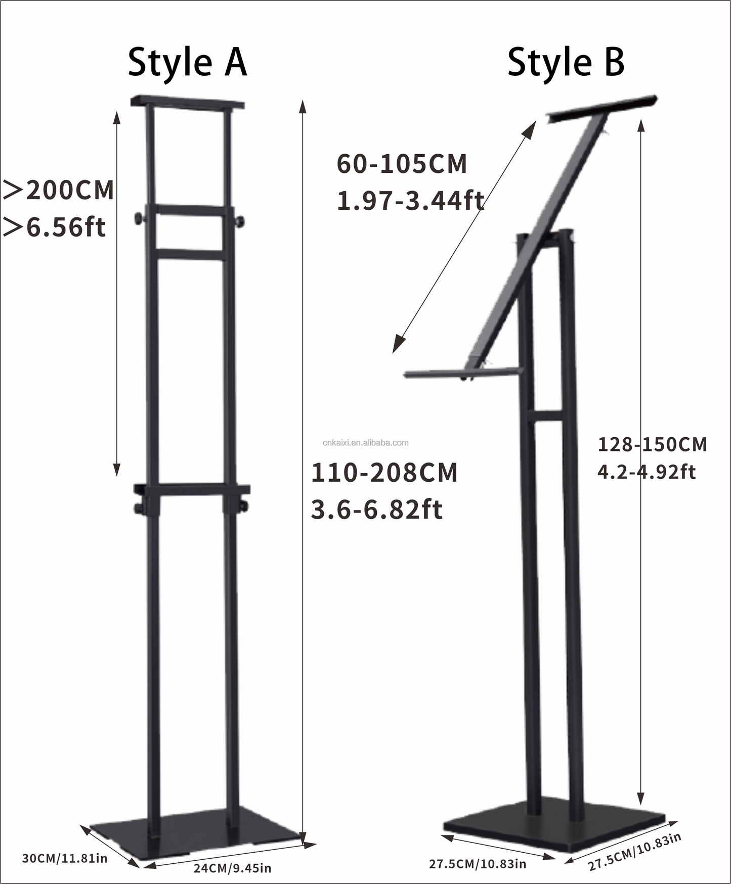 Poster Board Rack Single Double Sided Poster Board Stand Floor Standing Sign Stand Adjustable Height Up to 71" Indoor and Outdoor Display Rack