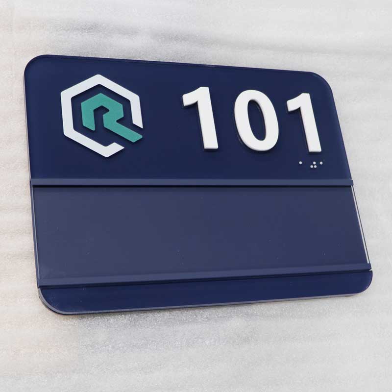 Customized office wooden door nameplate