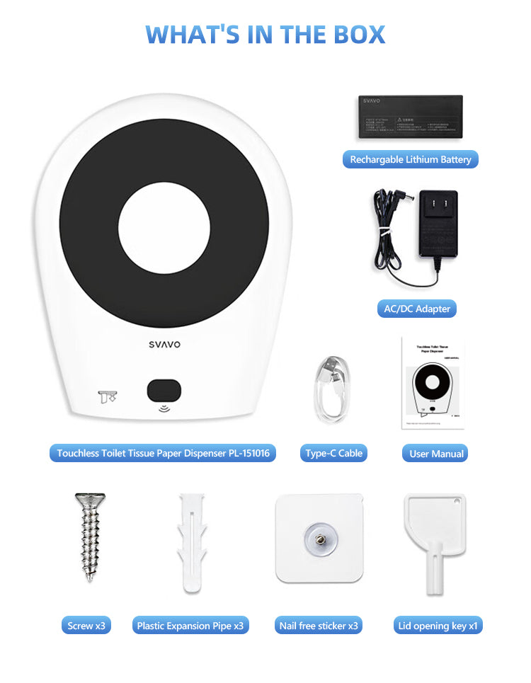 PL-151016 Bathroom wall-mounted punch-free roll tissue box bathroom toilet paper holder induction automatic cutting tissue holder