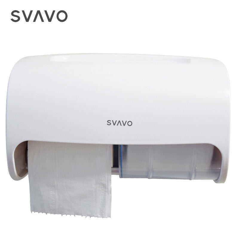 PL-151067 Bathroom toilet paper towel holder without punching large capacity wall-mounted paper towel box holder double roll paper towel holder