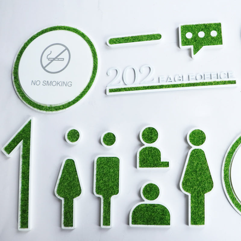 Customized acrylic green plant signs