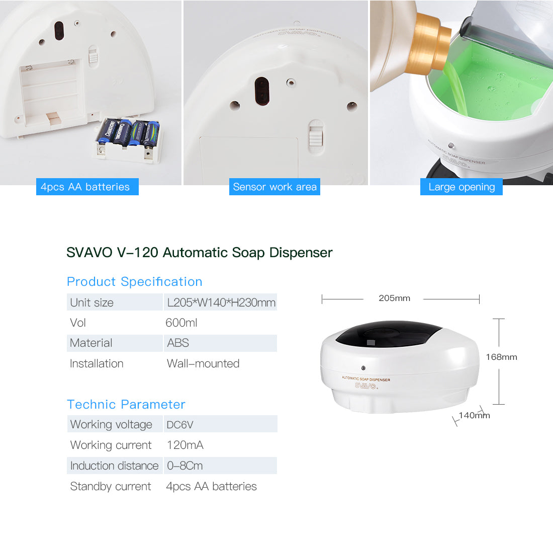 V-120 Battery Powered Automatic Soap Dispenser