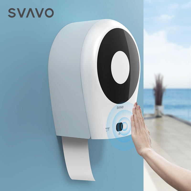 PL-151016 Bathroom wall-mounted punch-free roll tissue box bathroom toilet paper holder induction automatic cutting tissue holder