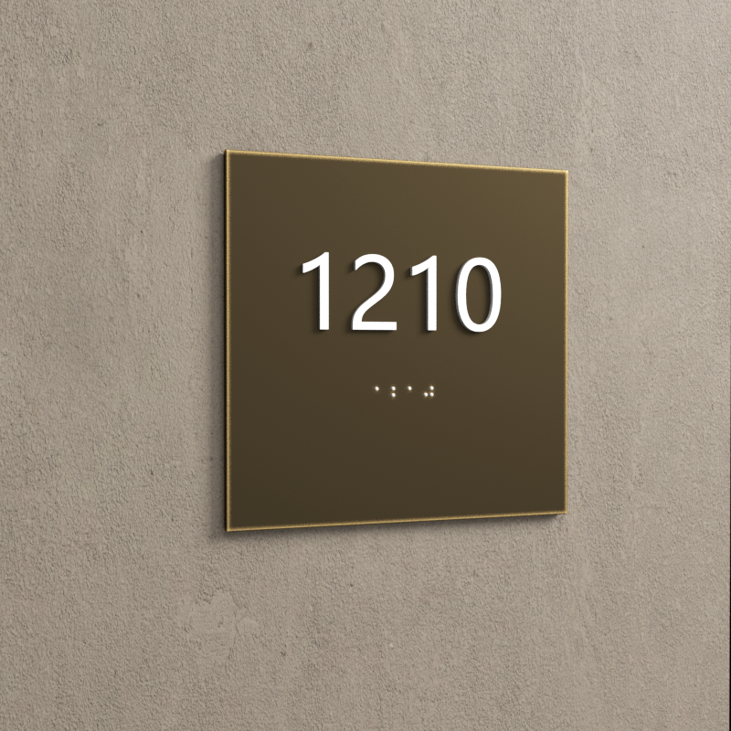 Customized metal stainless steel aluminum door plate embossed sign