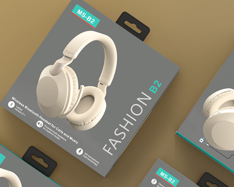 Wireless headset bluetooth headset B2 light-emitting mic with heavy bass gaming e-sports headset