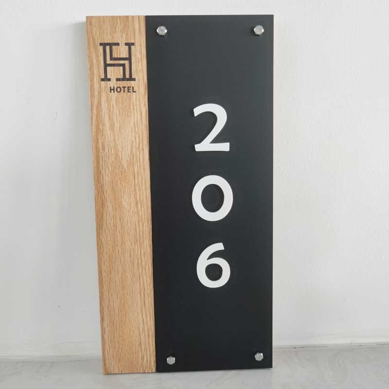 Bathroom wood acrylic customized office door sign