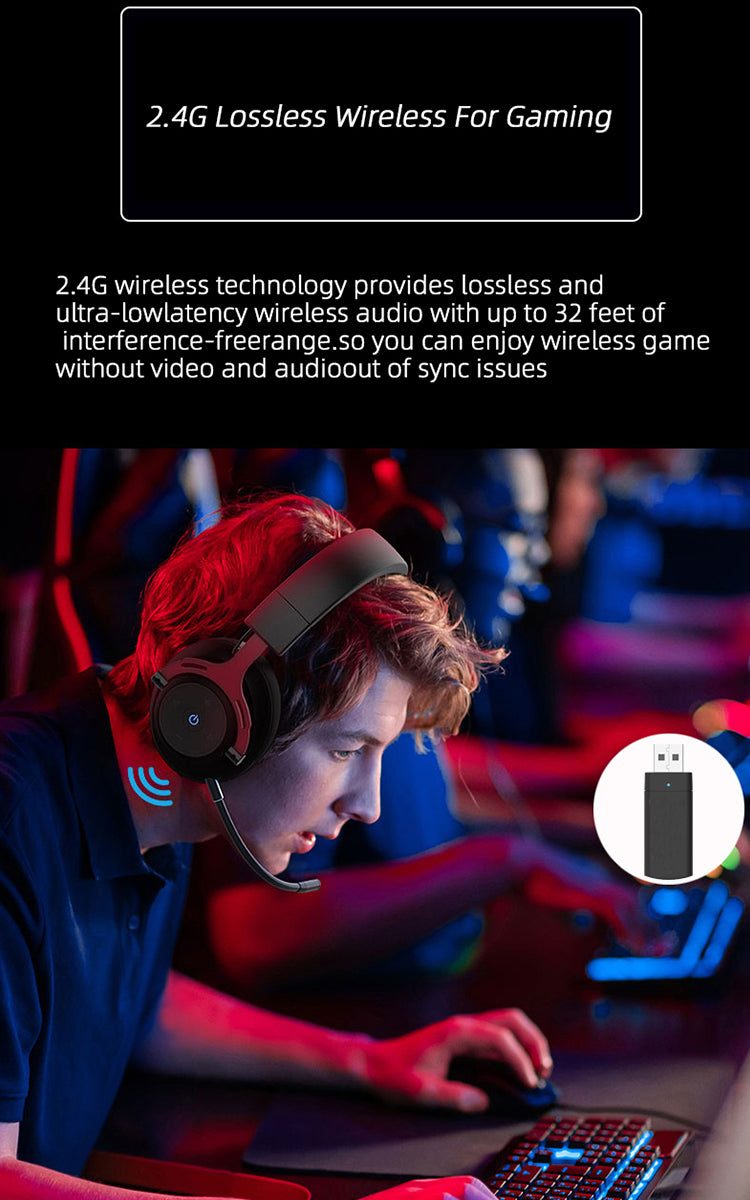 2.4G Wireless Professional PC Gaming Headset 7.1
