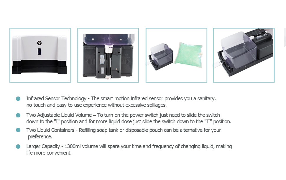 V-430 1300ml non-contact automatic sensor hand sanitizer gel soap dispenser