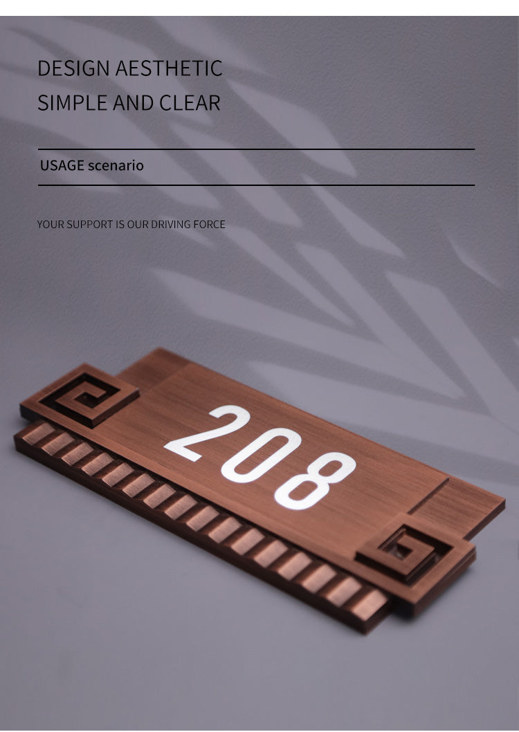 Customized modern digital house numbers