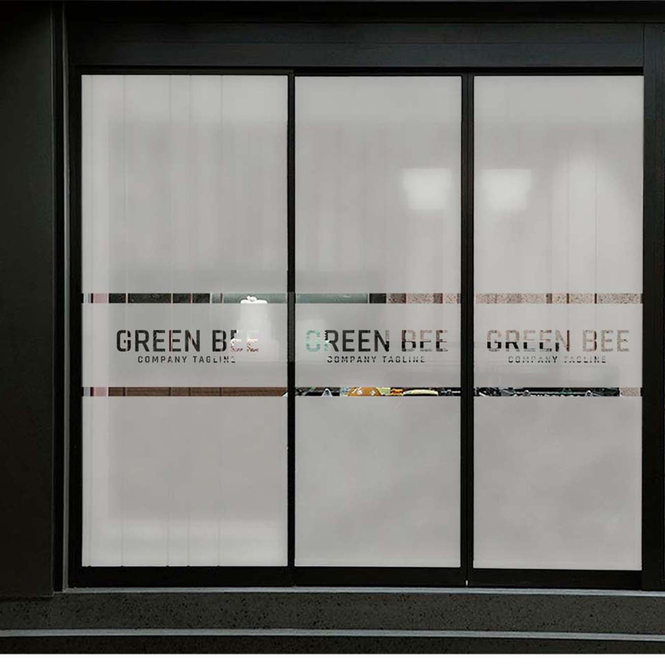 frosted glass window sticker