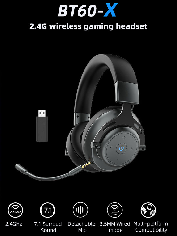 2.4G Wireless Professional PC Gaming Headset 7.1