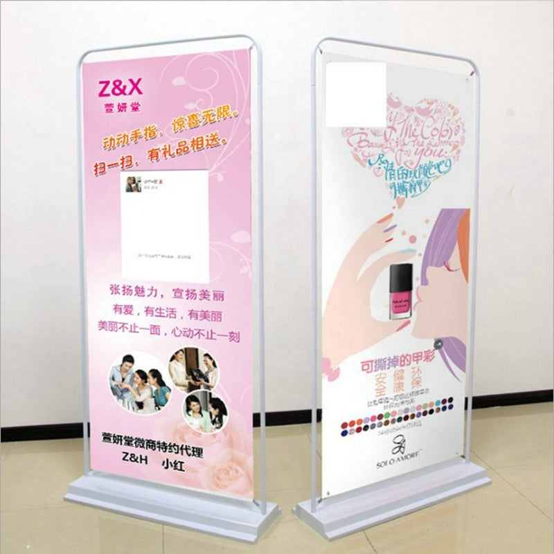 Metal door poster rack 80 * 180 / 60 * 160 door display rack thickened billboard picture hanger